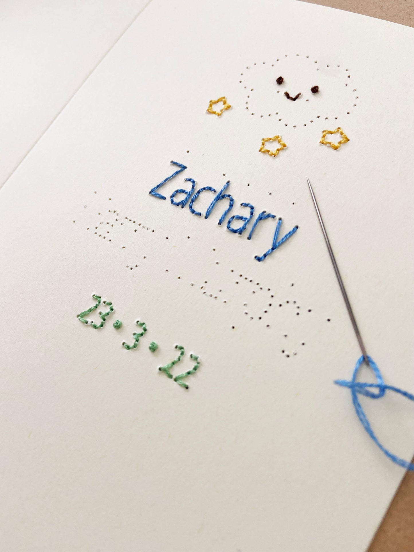 Hand-stitched Personalised Catch a Falling Star - Blue