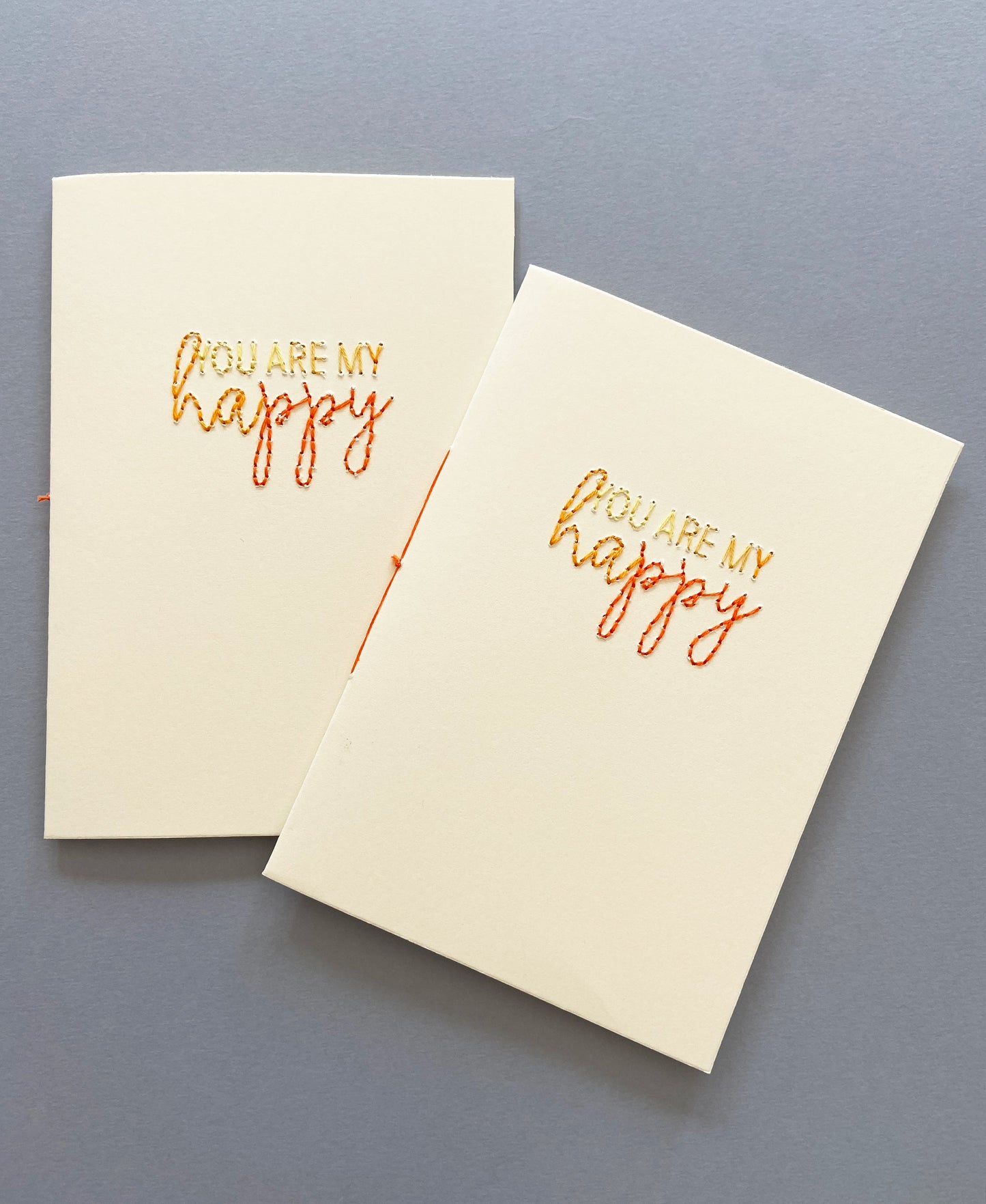Hand-Stitched You Are My Happy Card